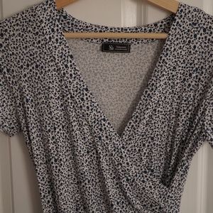 White and Blue Floral Sinéquanone Dress